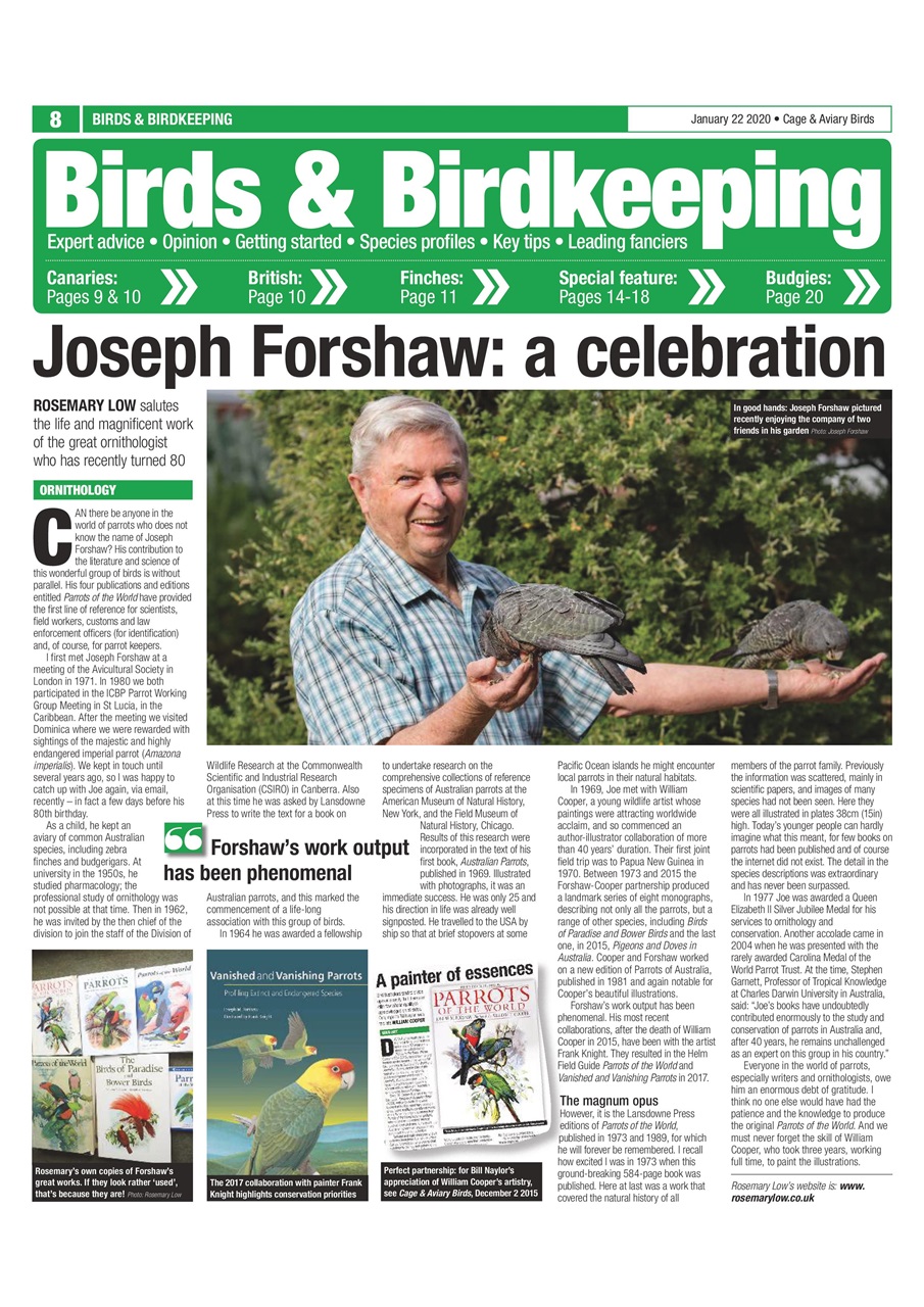 Cage & Aviary Birds Preview Pages