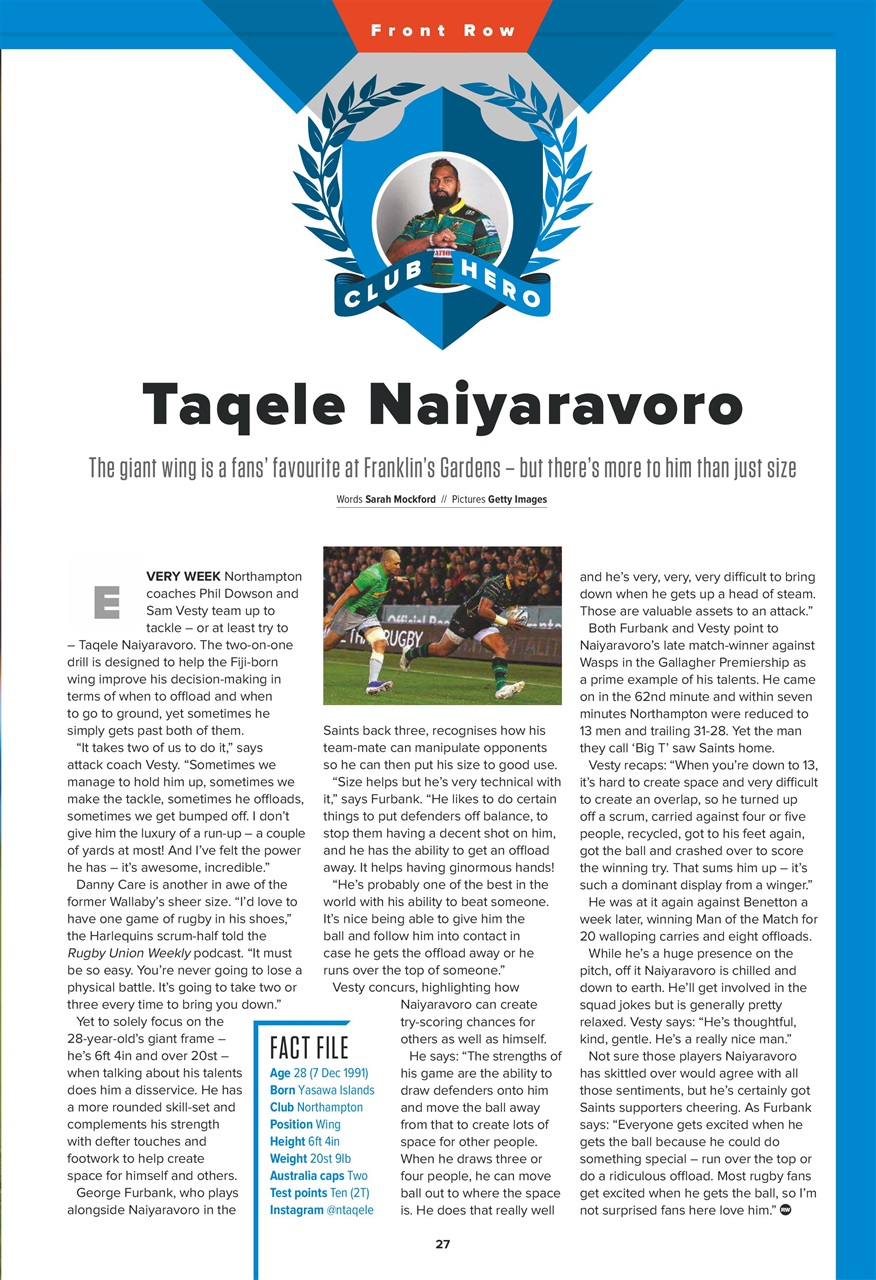 Rugby World Preview Pages