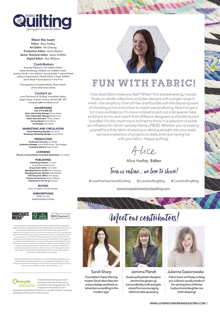 Love Patchwork & Quilting Preview Pages