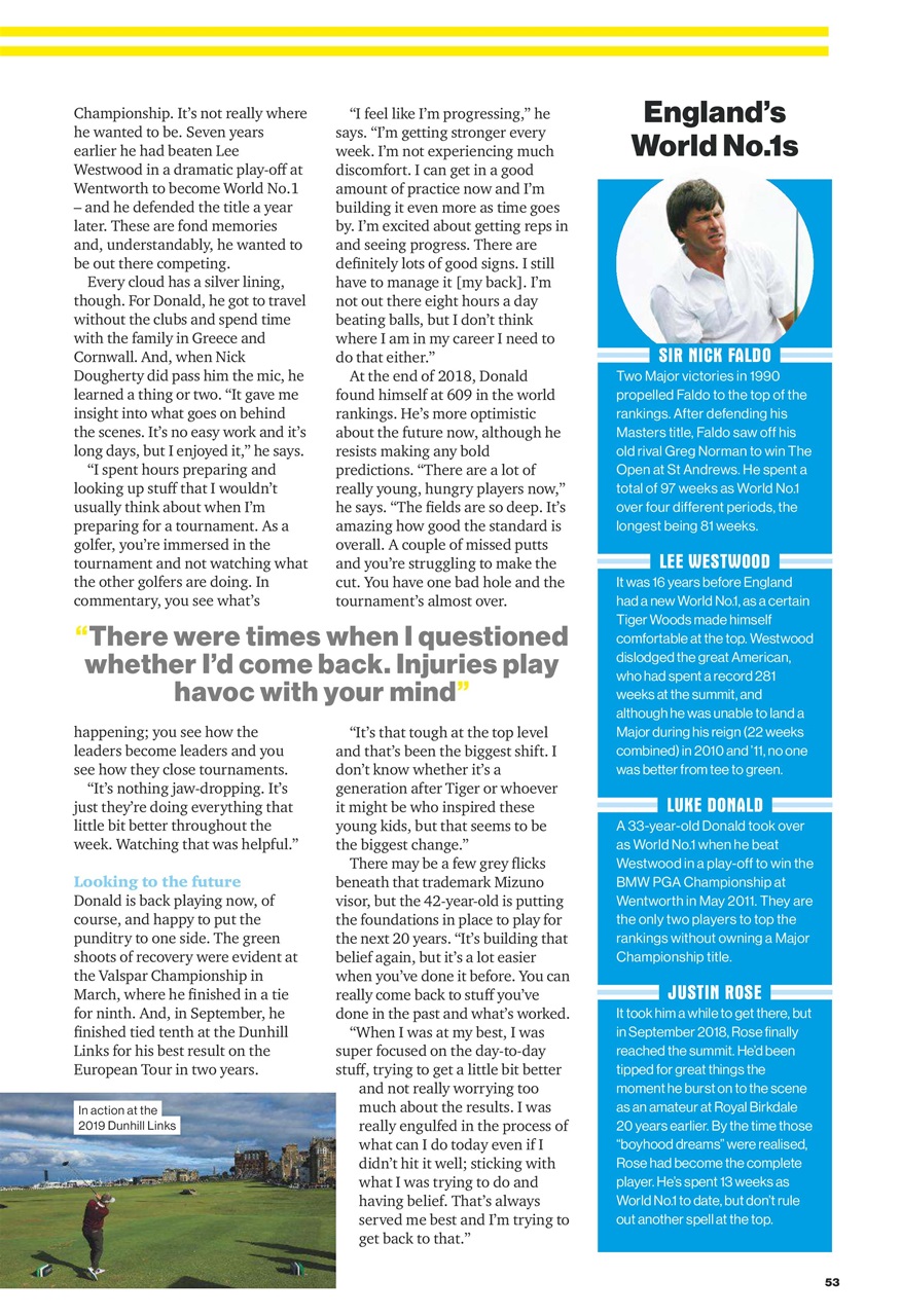 Golf Monthly Preview Pages