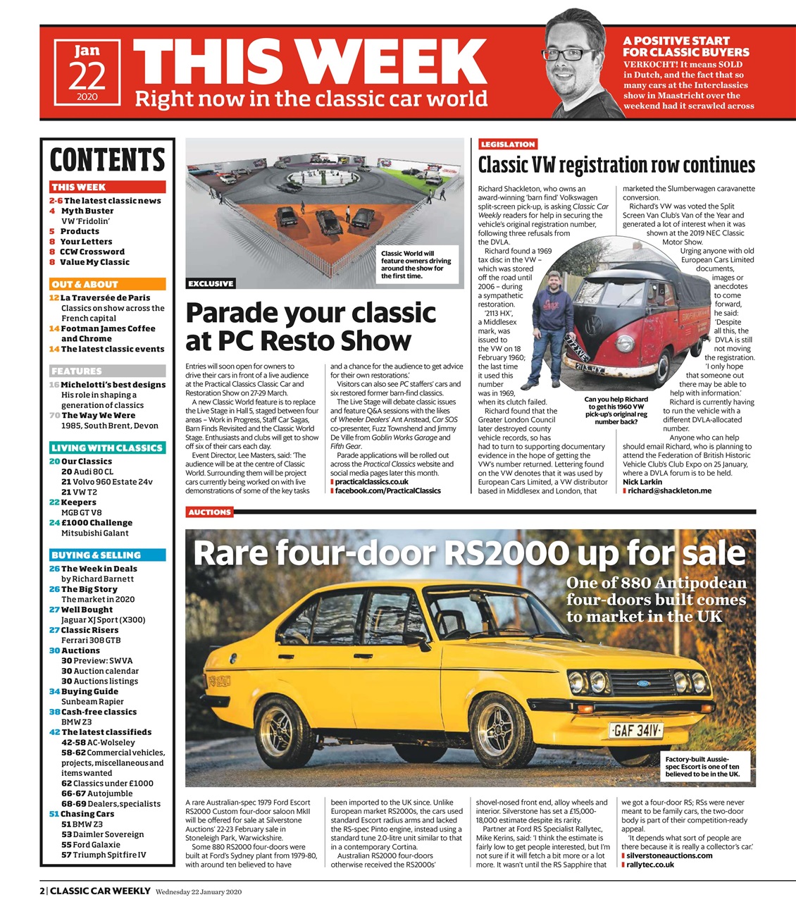Classic Car Weekly Preview Pages