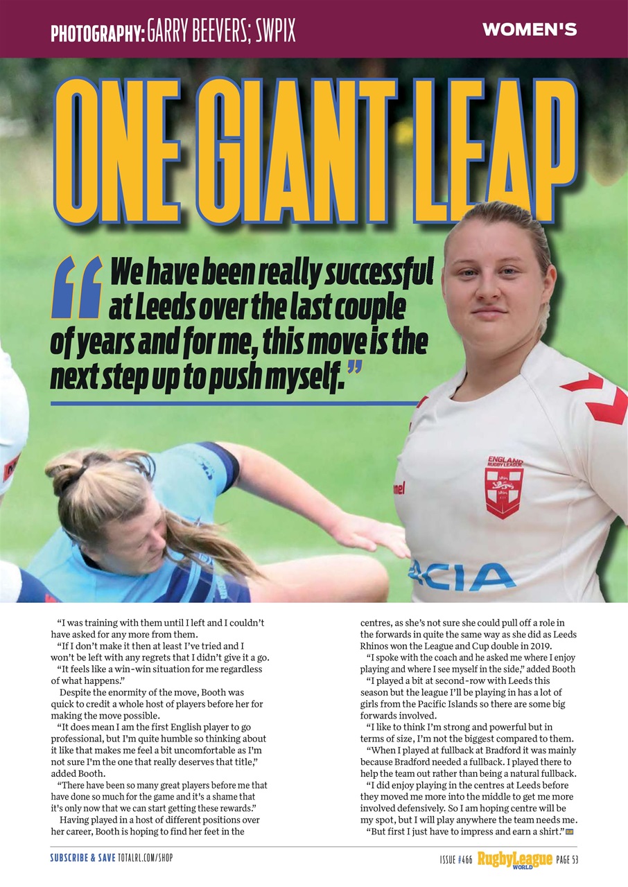 Rugby League World Preview Pages