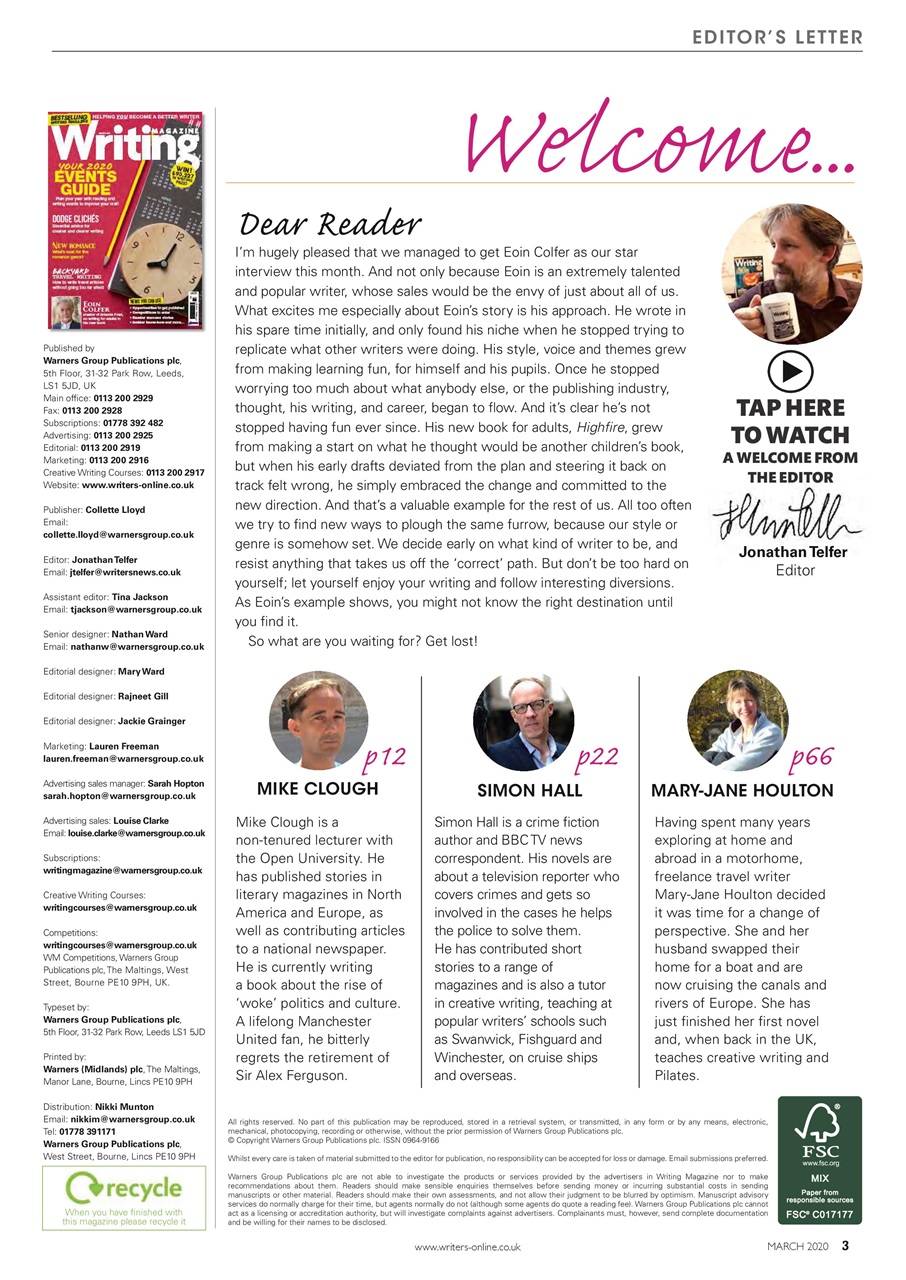 Writing Magazine Preview Pages