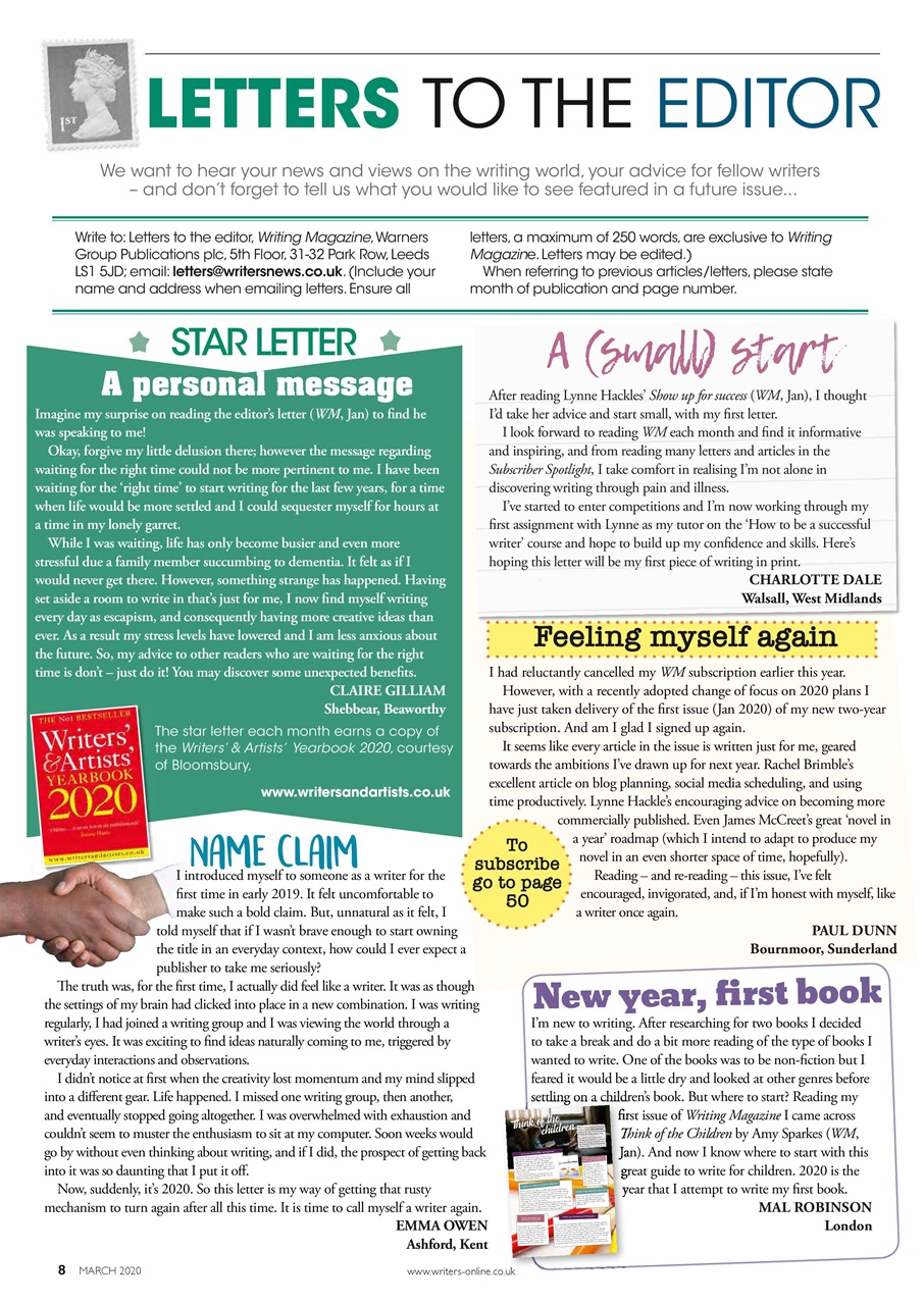 Writing Magazine Preview Pages