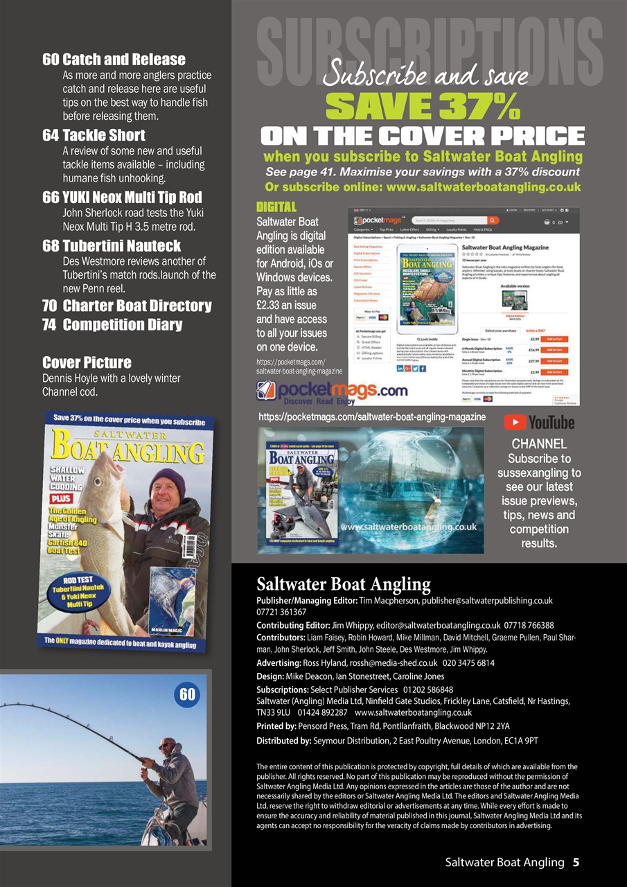 Saltwater Boat Angling Preview Pages