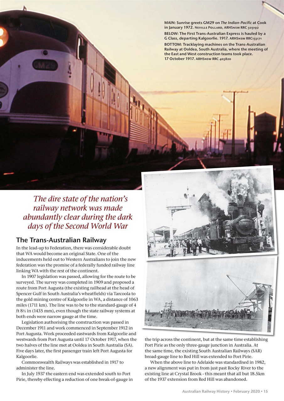 Australian Railway History Preview Pages
