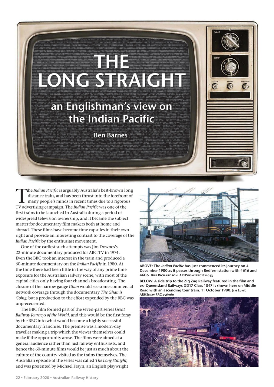 Australian Railway History Preview Pages