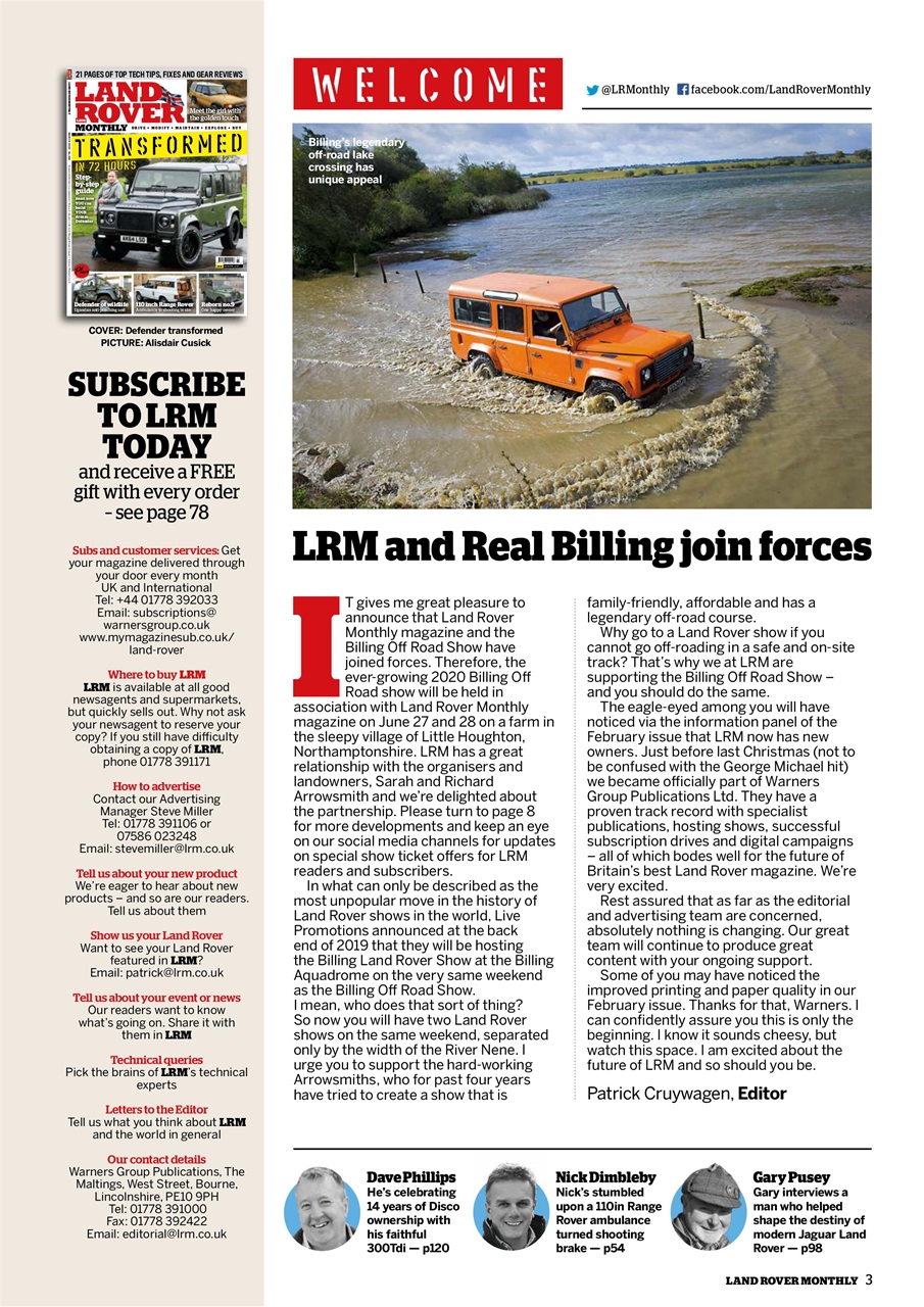 Land Rover Monthly Preview Pages
