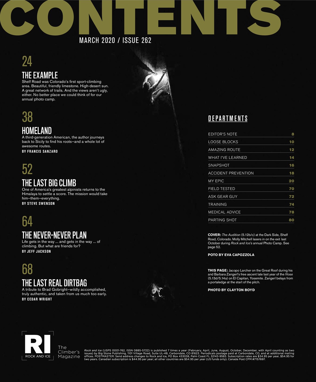 Rock and Ice Preview Pages