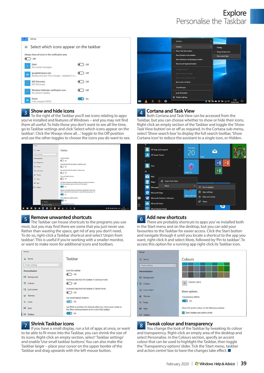 Windows Help & Advice Preview Pages