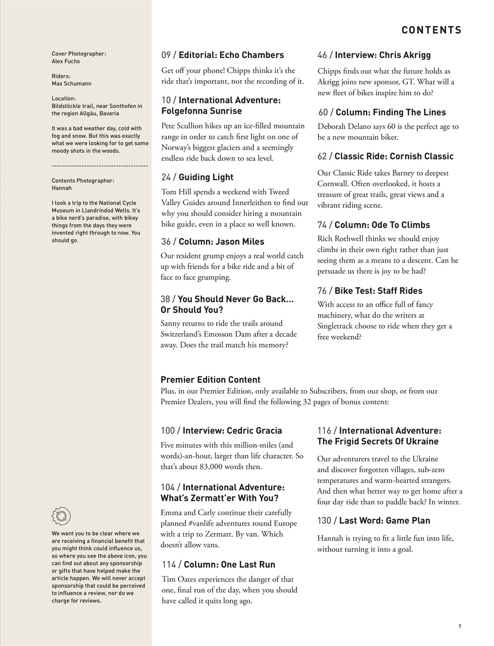 Singletrack Preview Pages