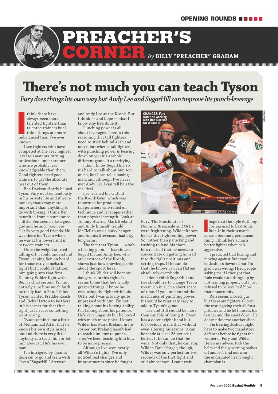 Boxing Monthly Preview Pages