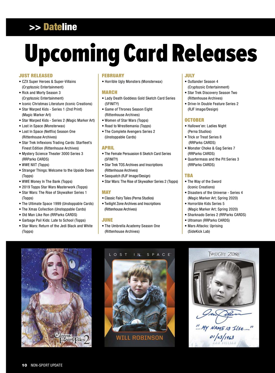 Non-Sport Update Magazine Preview Pages