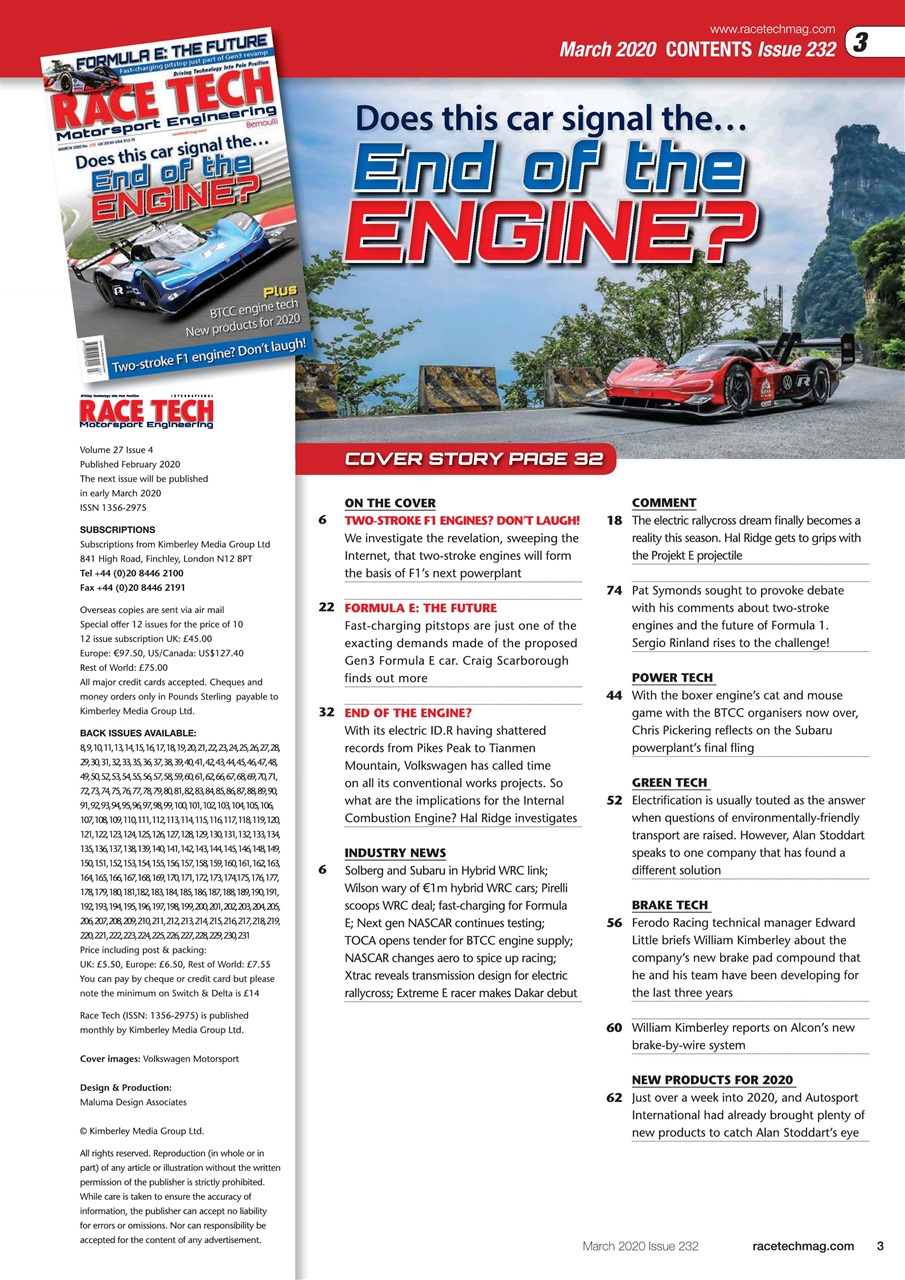 Race Tech Preview Pages