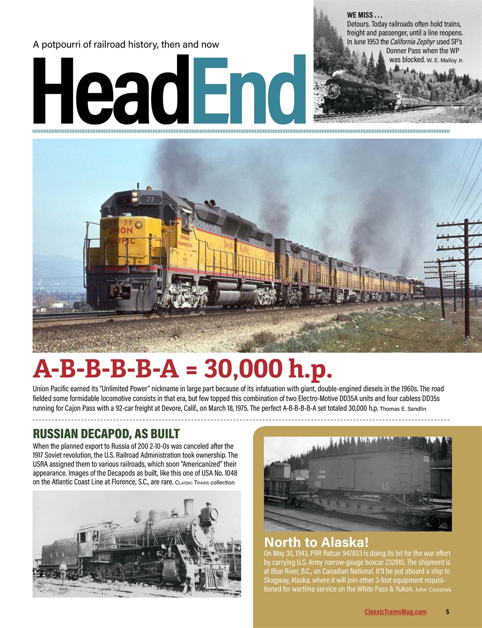 Classic Trains Preview Pages