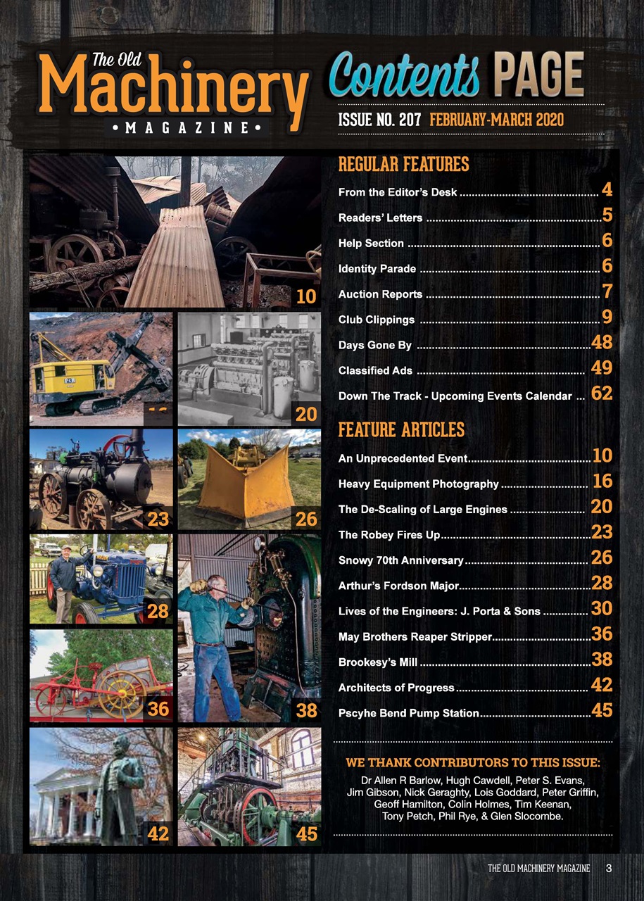 The Old Machinery Magazine Preview Pages