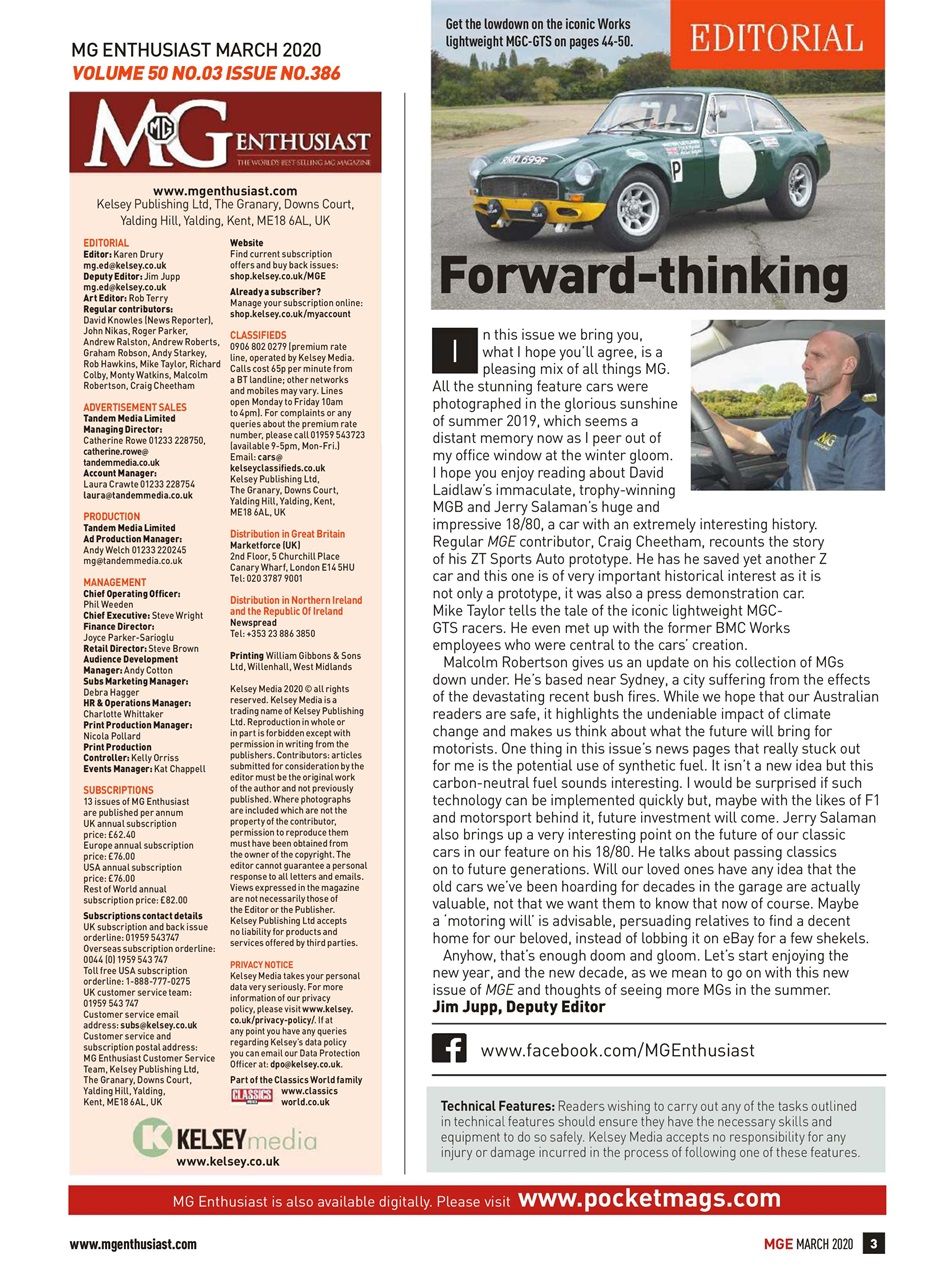 MG Enthusiast Preview Pages