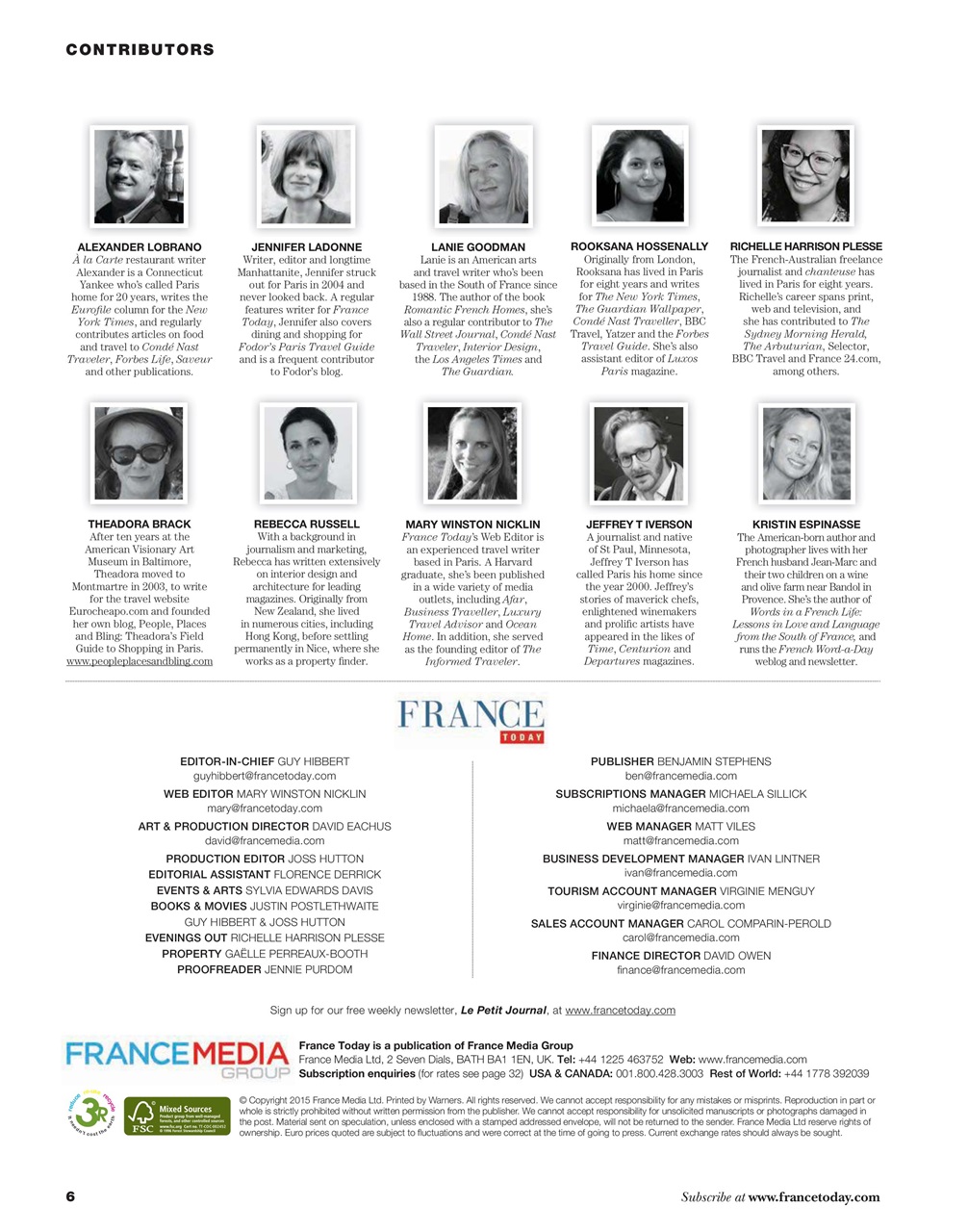 France Today Preview Pages