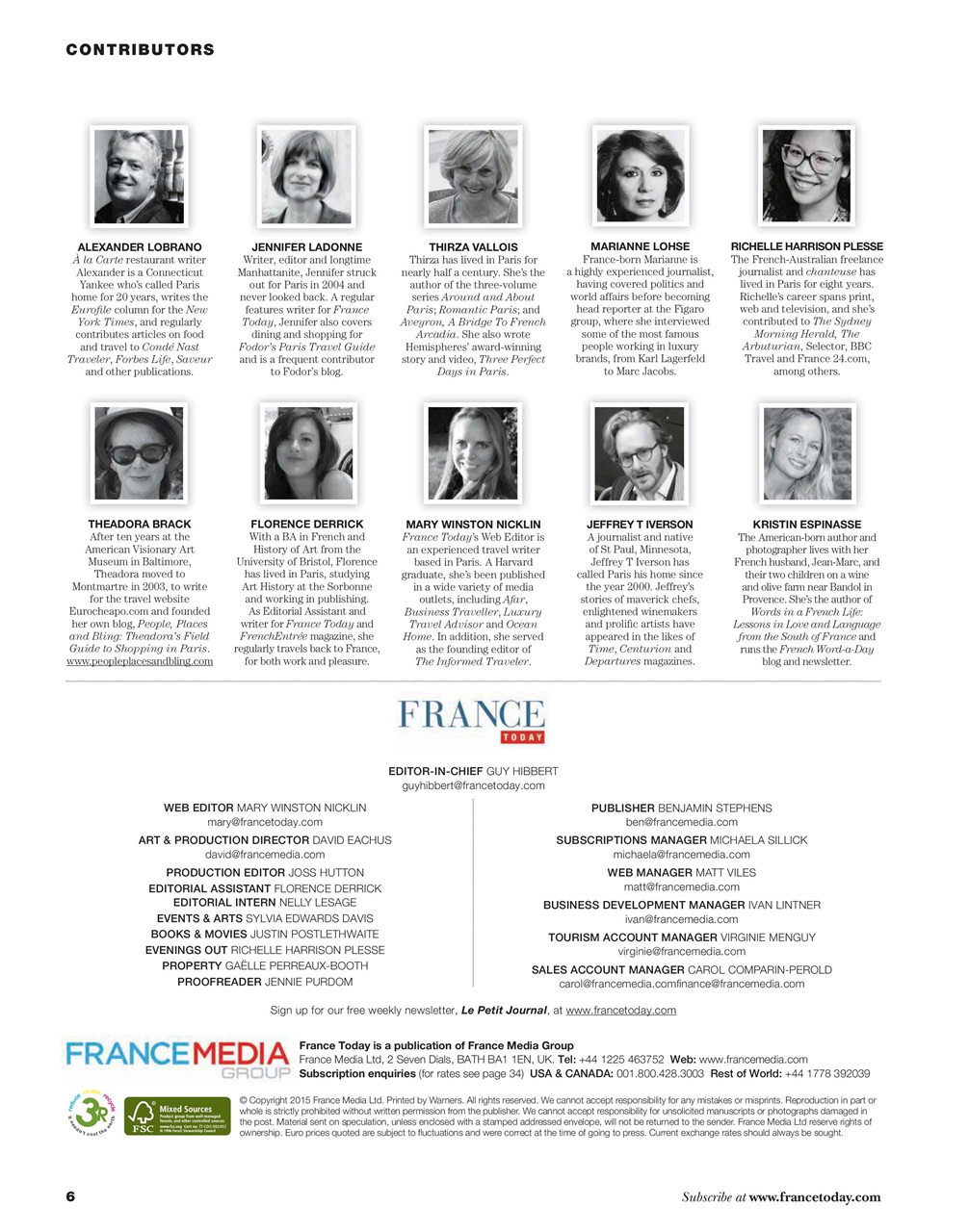 France Today Preview Pages