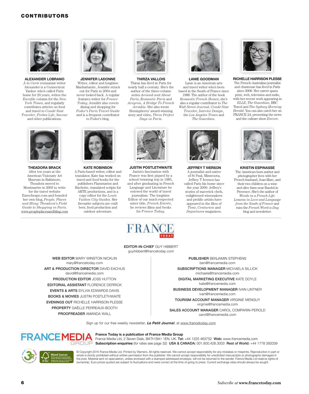 France Today Preview Pages
