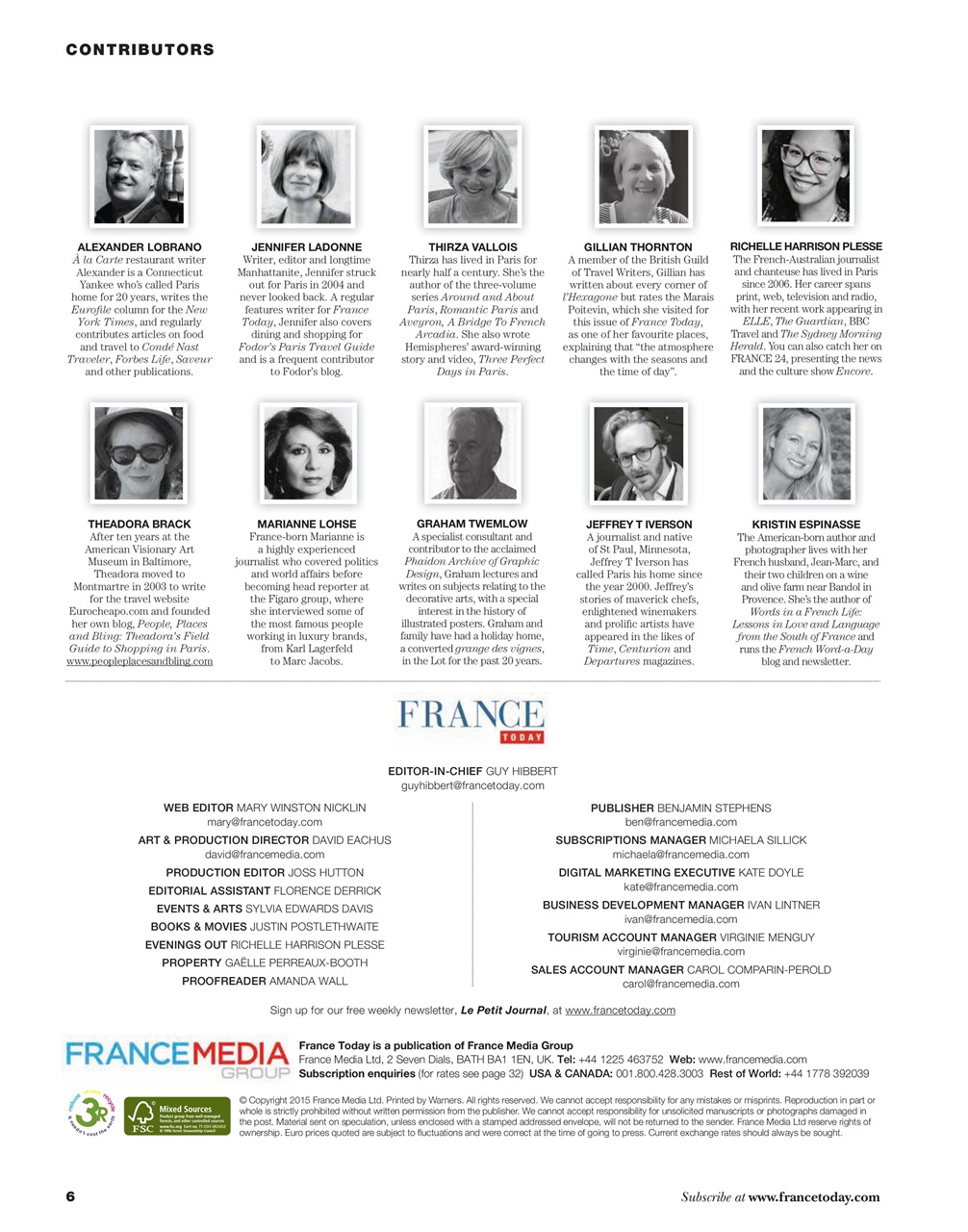 France Today Preview Pages