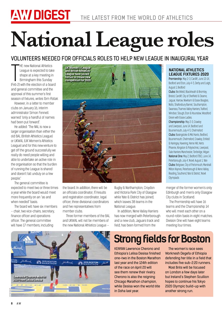 AW – Athletics Weekly Magazine Preview Pages