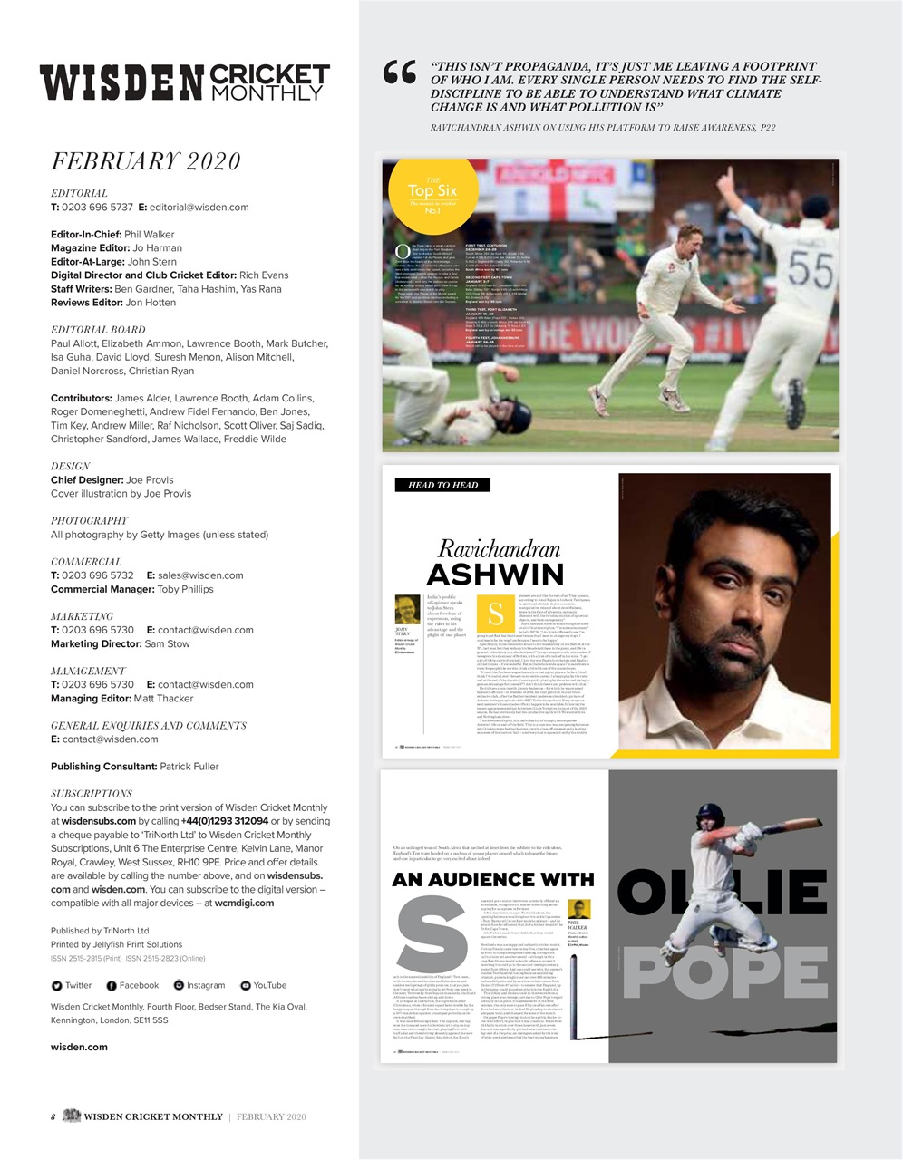 Wisden Cricket Monthly Preview Pages