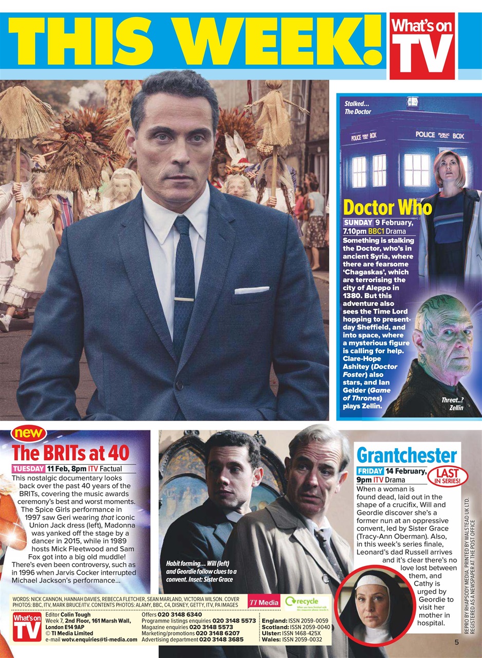 What's on TV Preview Pages