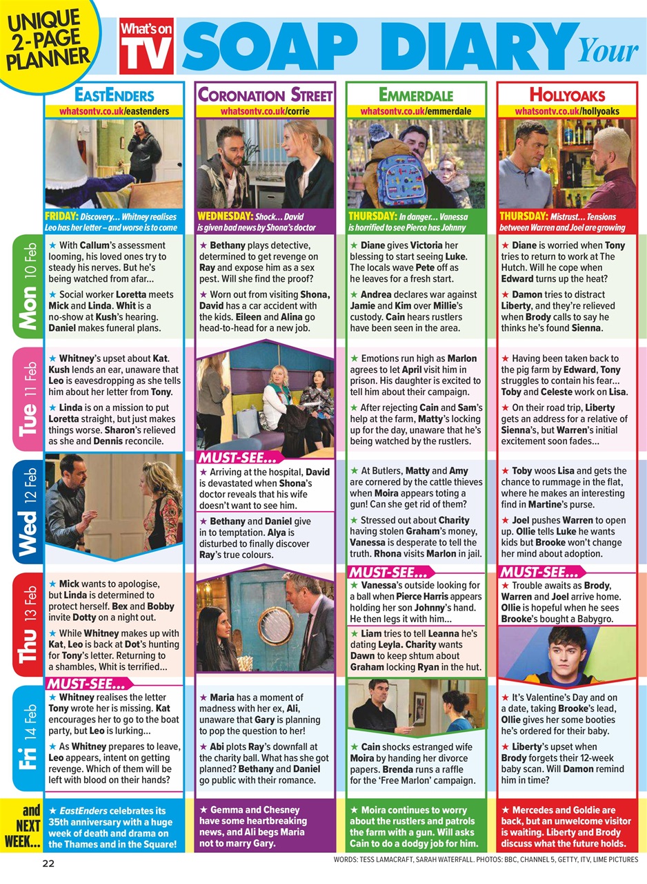 What's on TV Preview Pages