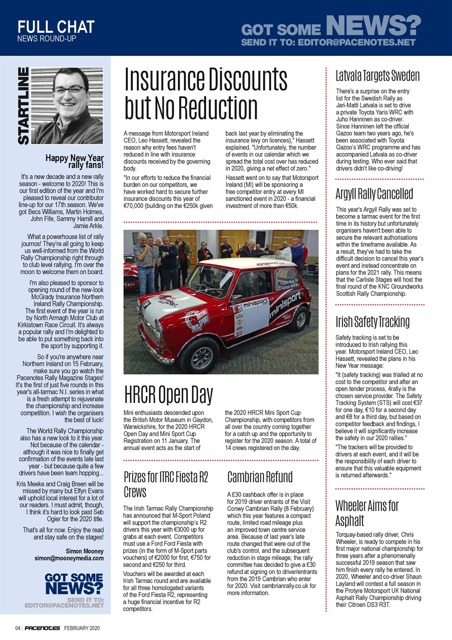 Pacenotes Rally magazine Preview Pages