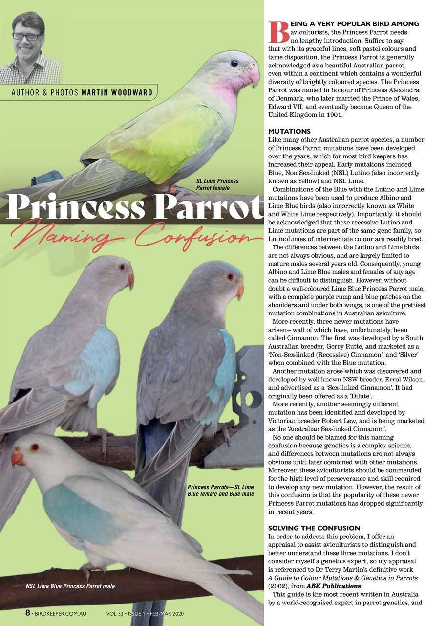 Australian Birdkeeper Magazine Preview Pages