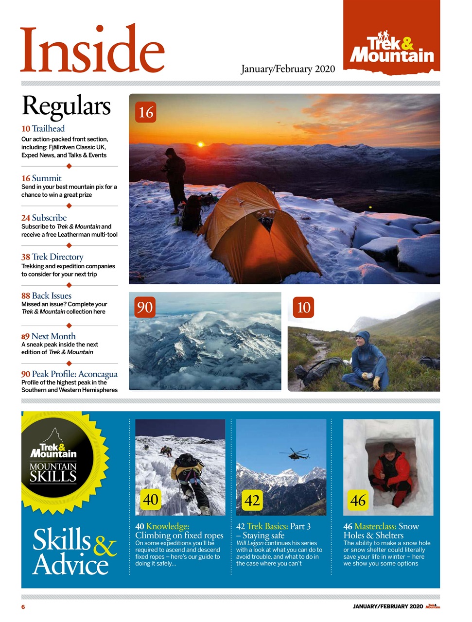 Trek & Mountain Magazine Preview Pages