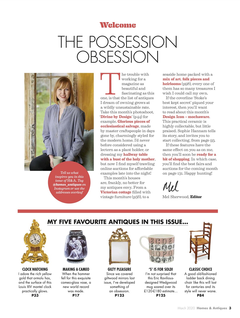 Homes & Antiques Magazine Preview Pages