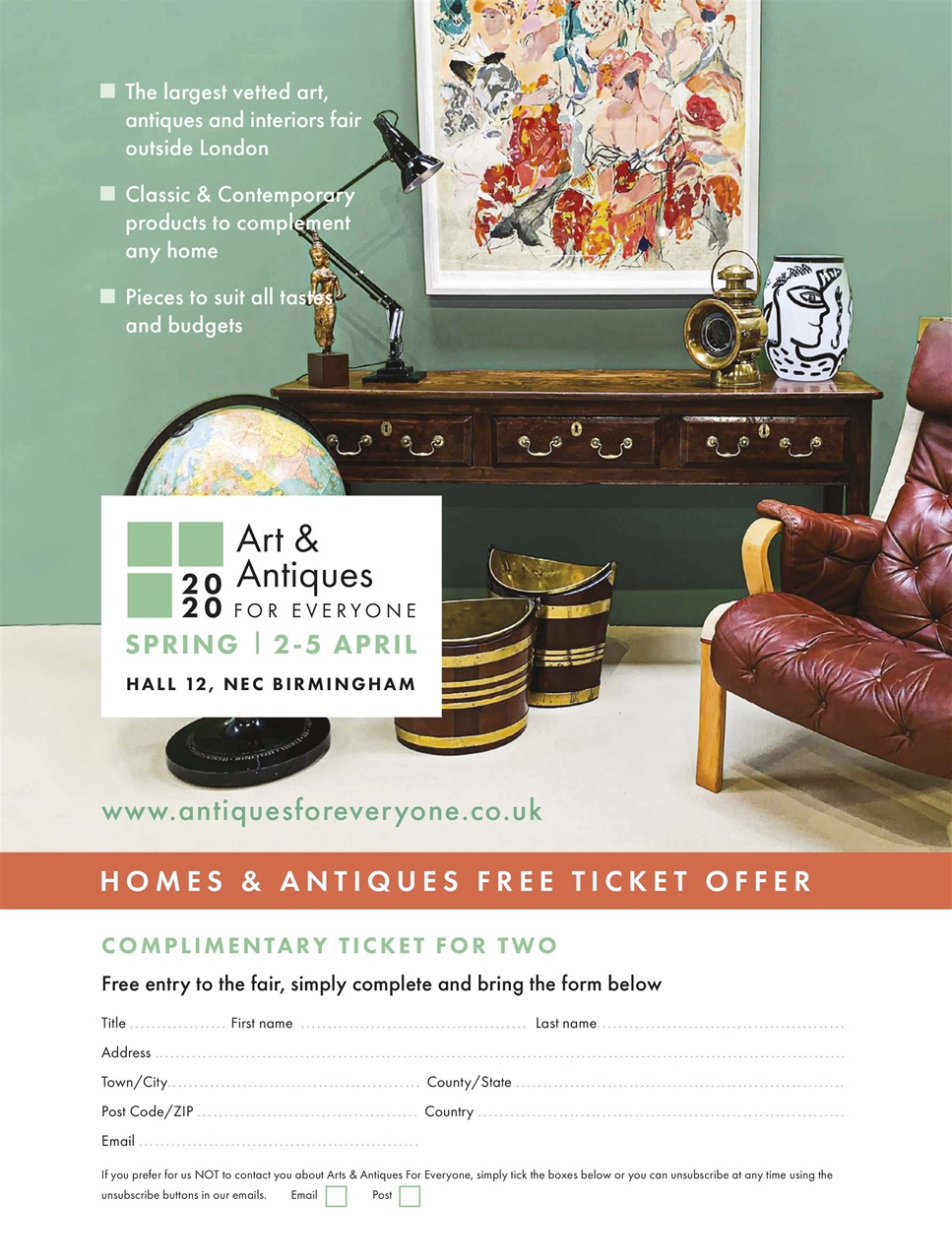 Homes & Antiques Magazine Preview Pages
