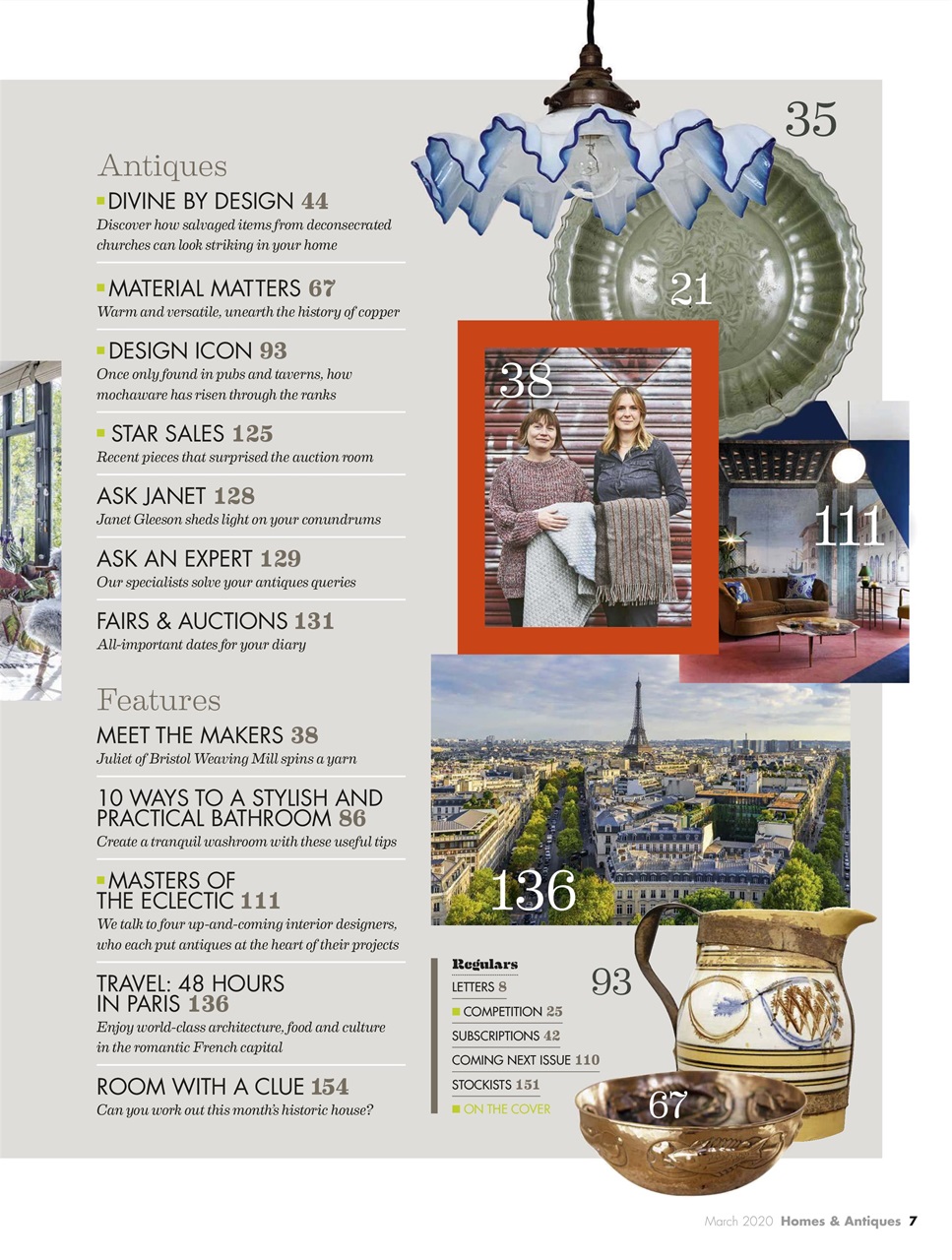 Homes & Antiques Magazine Preview Pages
