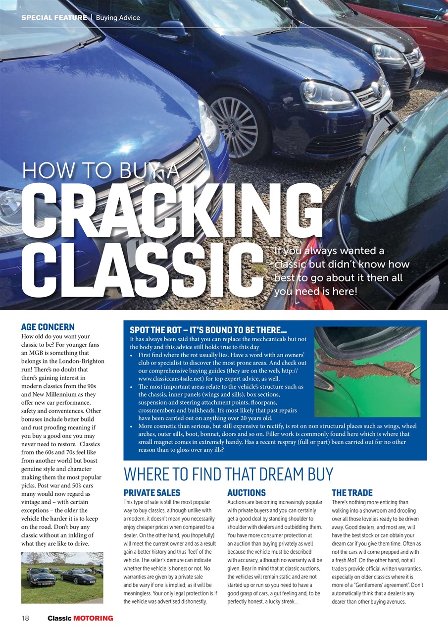 Classic Motoring Preview Pages