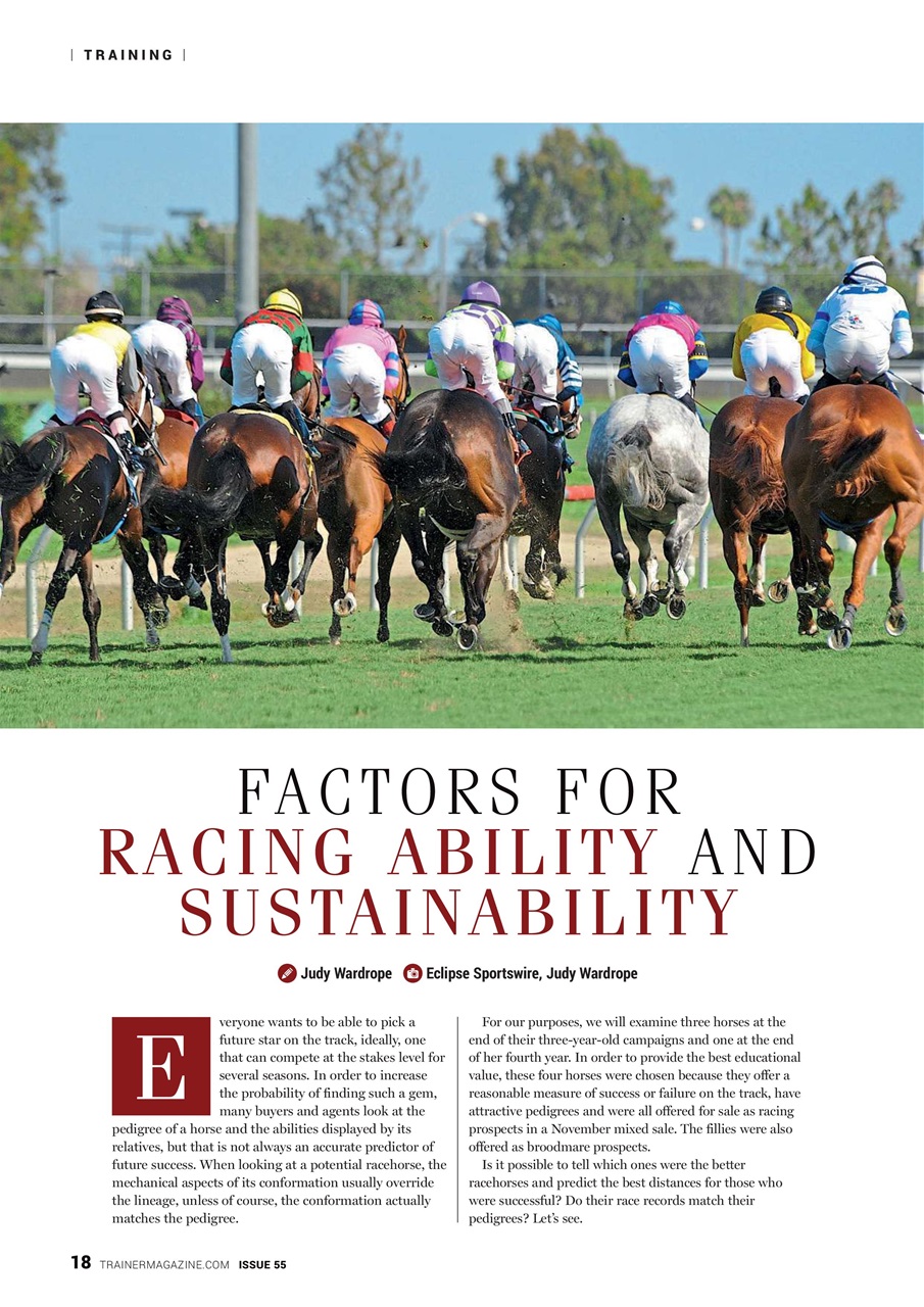 North American Trainer Magazine - horse racing Preview Pages