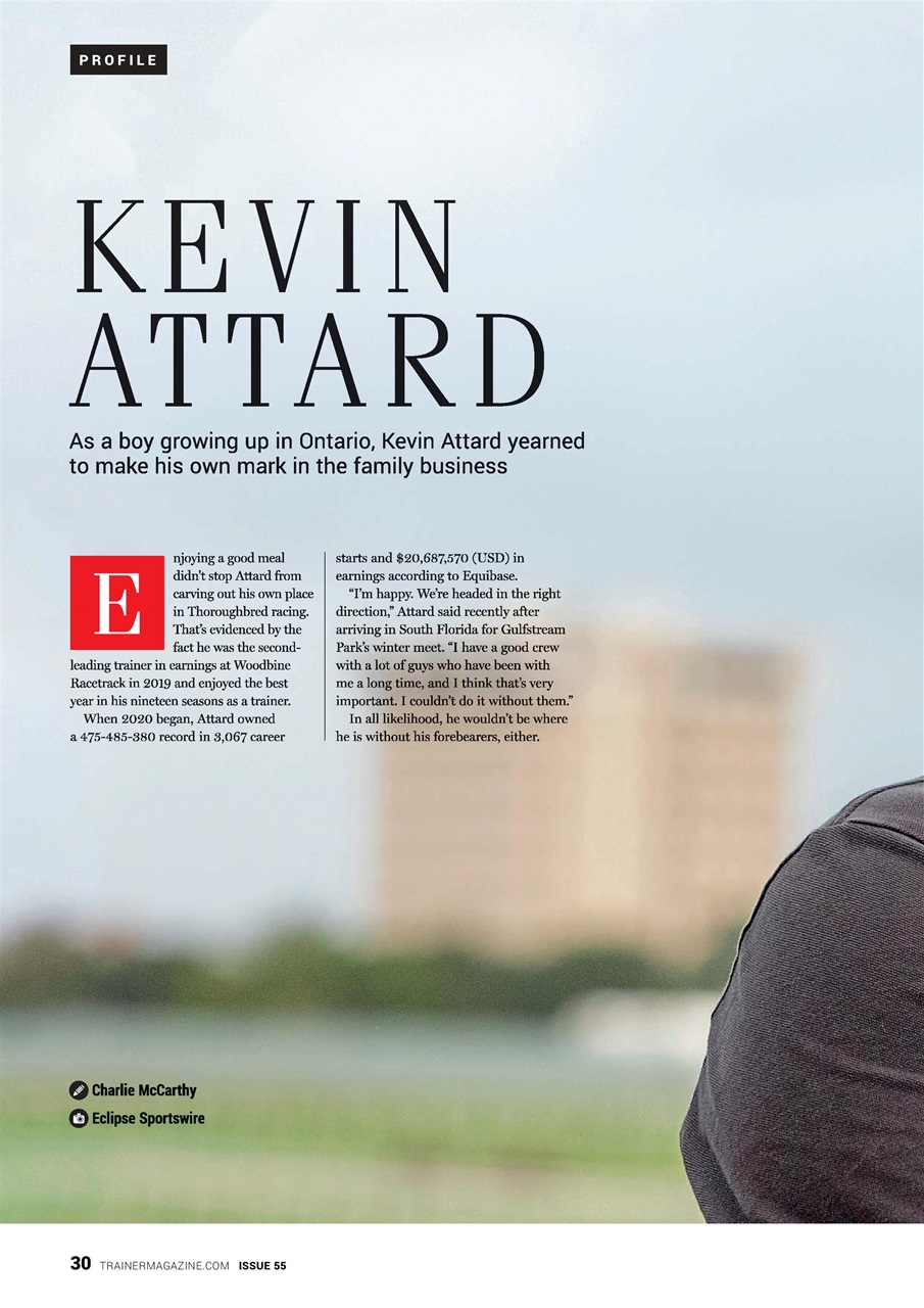 North American Trainer Magazine - horse racing Preview Pages