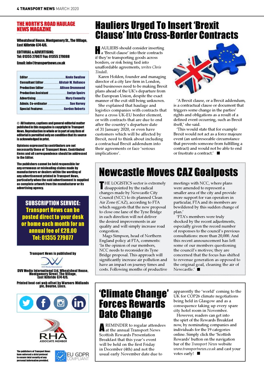 Transport News Preview Pages