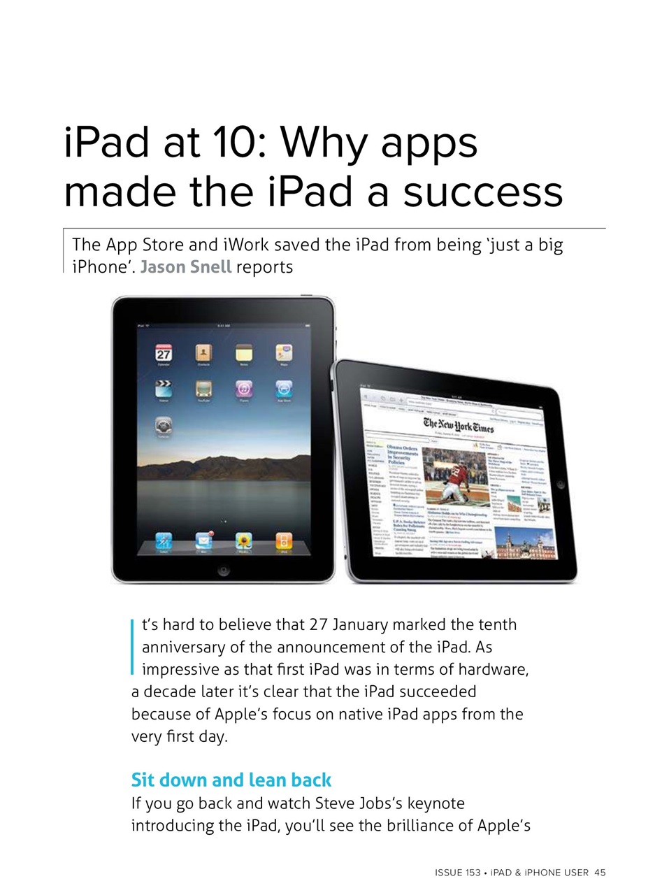 iPad and iPhone User Preview Pages