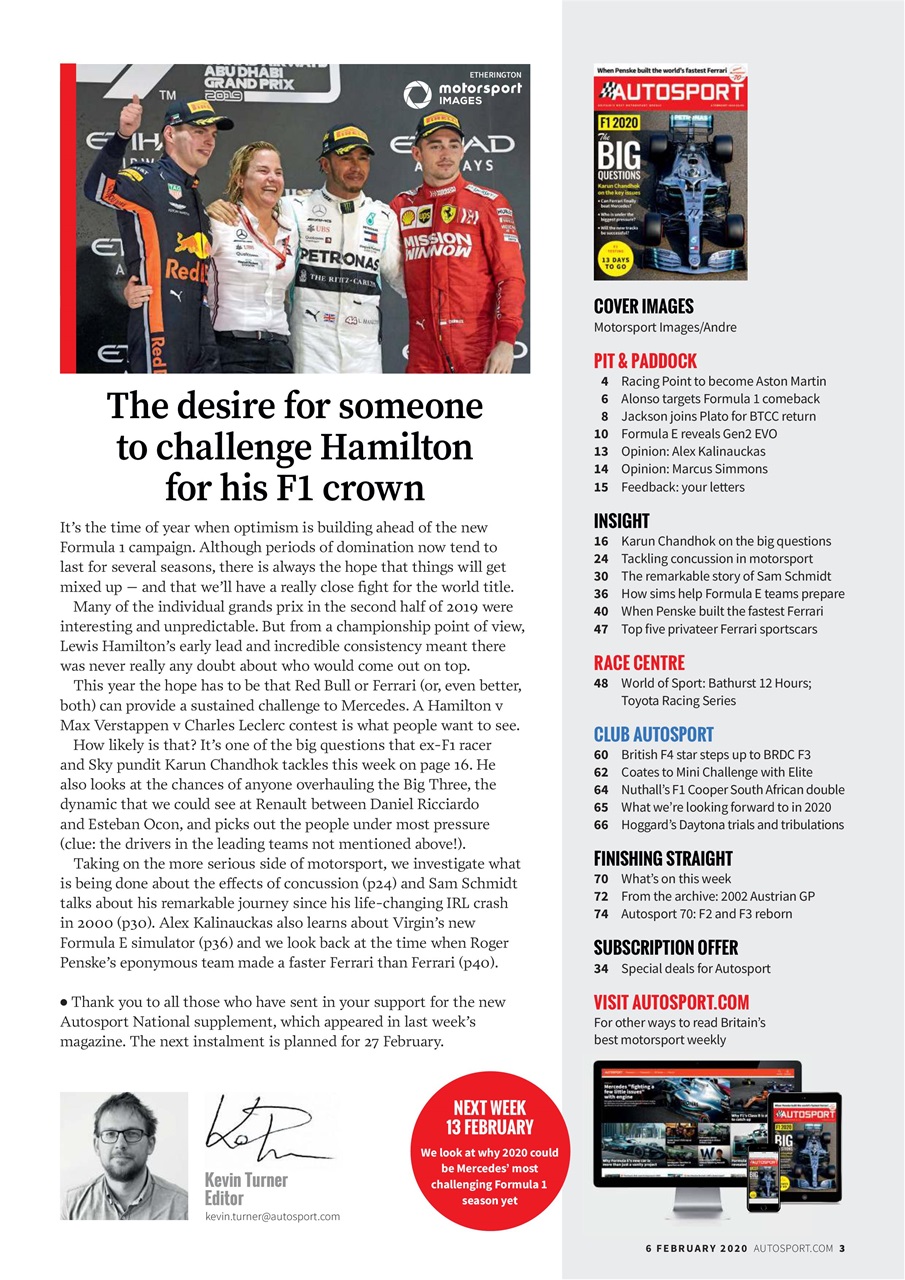 Autosport Preview Pages