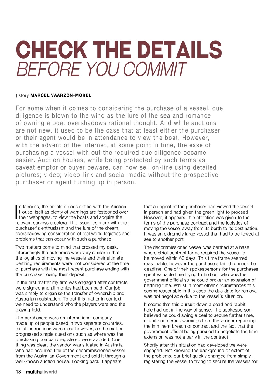 Multihull World Preview Pages
