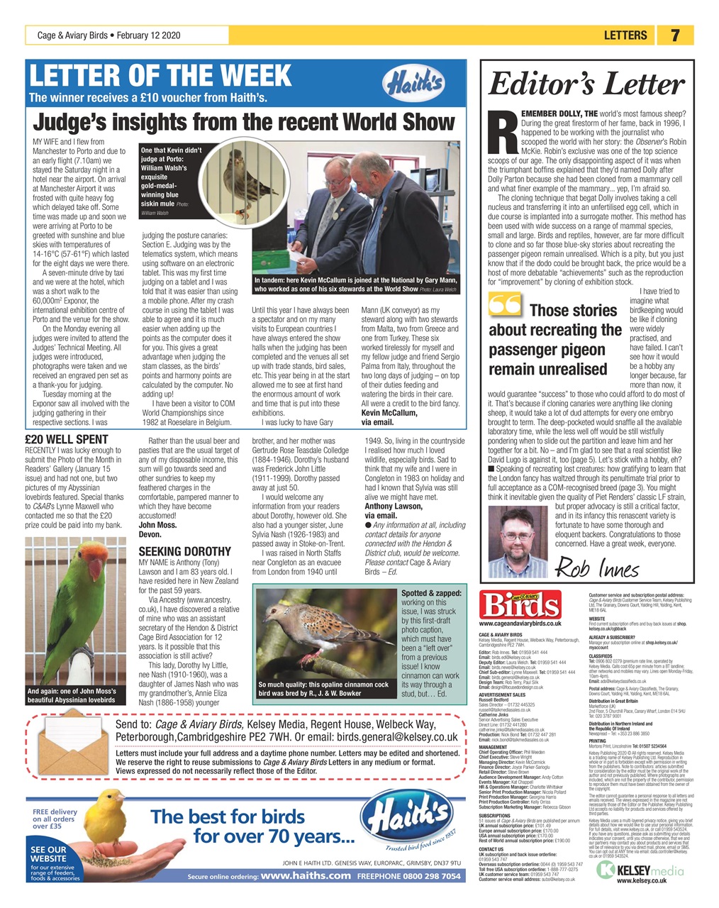 Cage & Aviary Birds Preview Pages