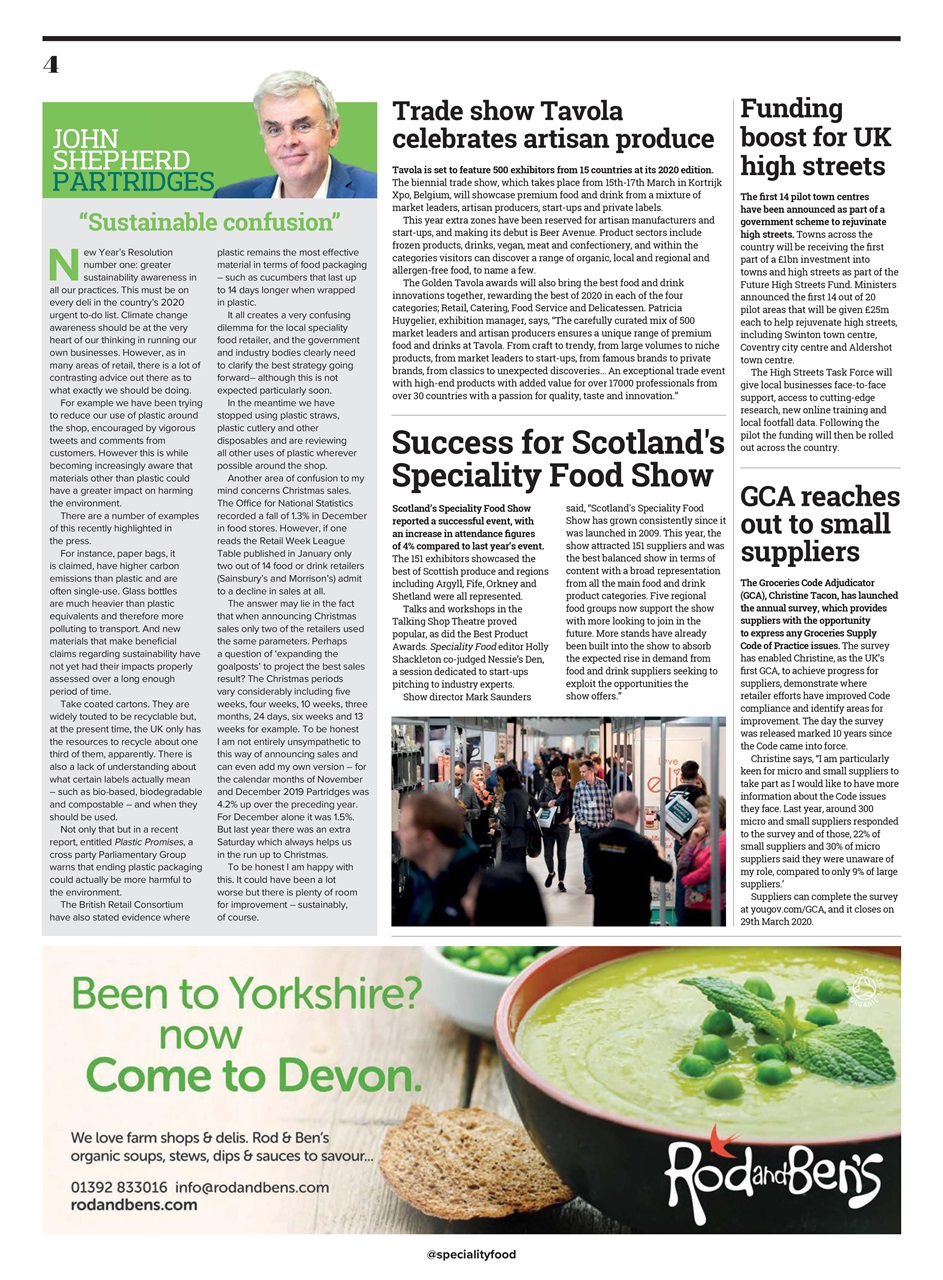 Speciality Food Preview Pages