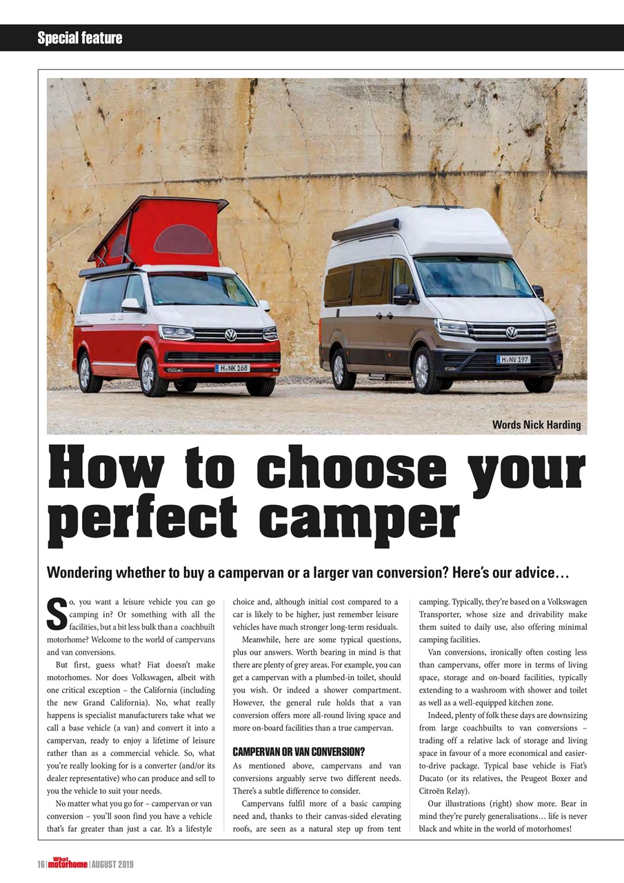 What Motorhome magazine Preview Pages