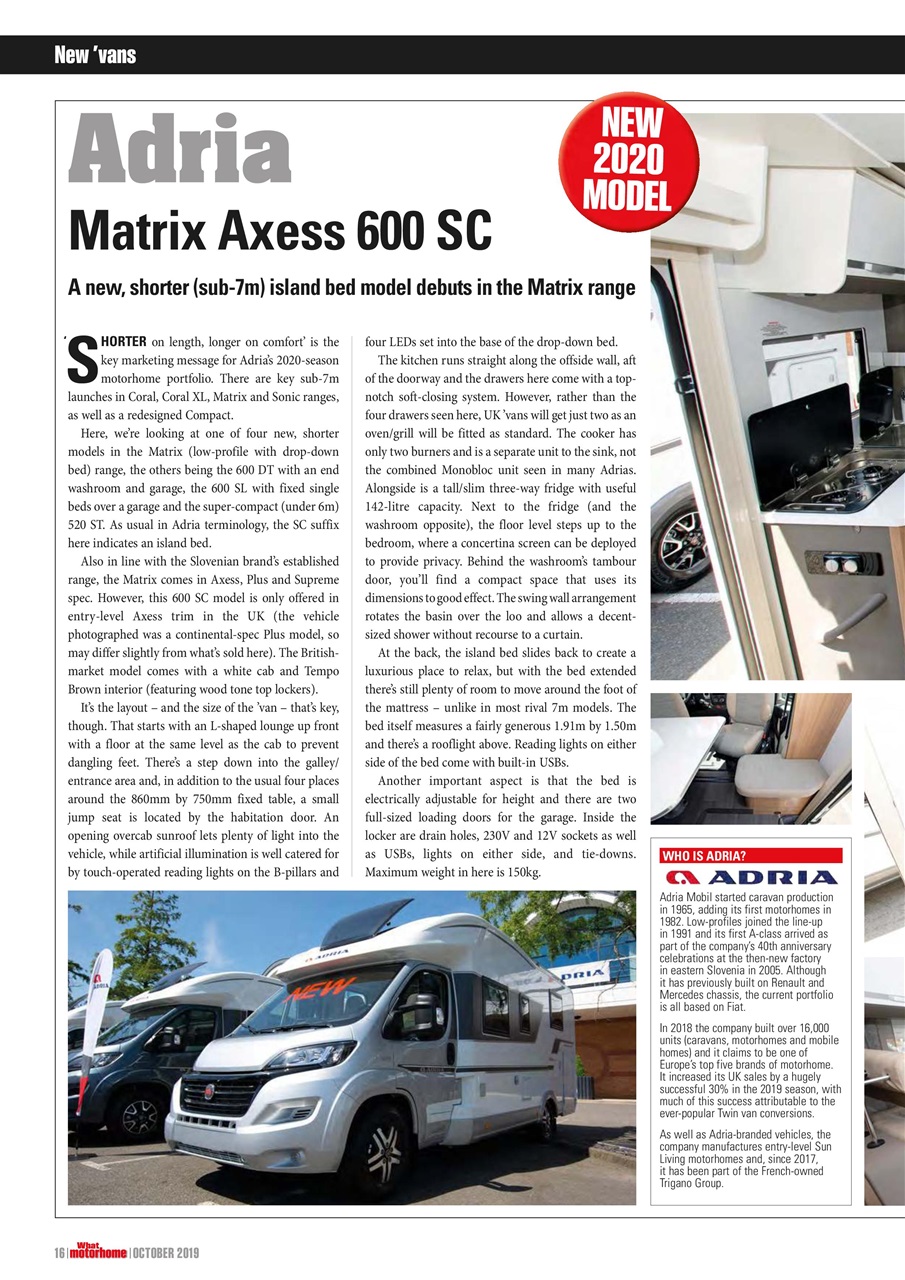 What Motorhome magazine Preview Pages