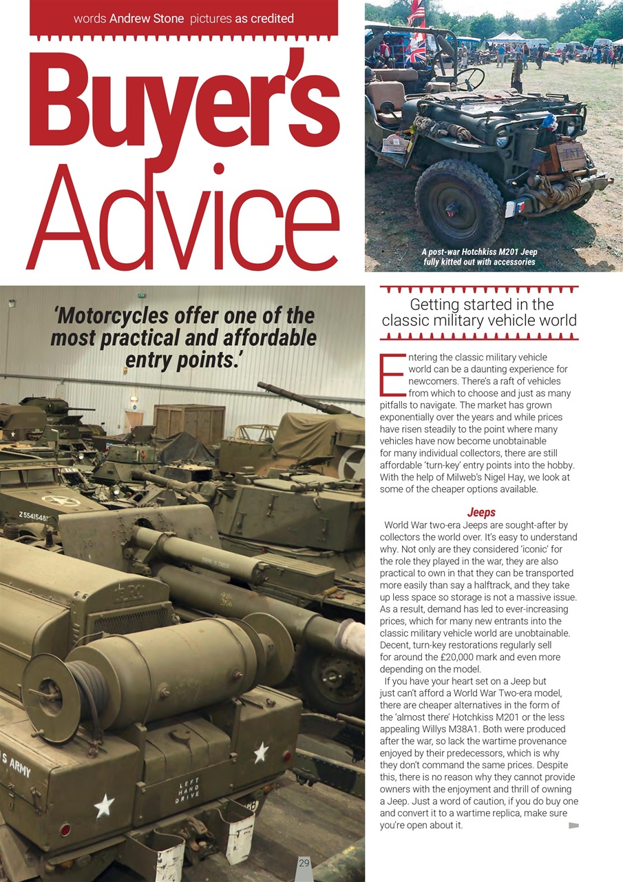 Classic Military Vehicle Preview Pages