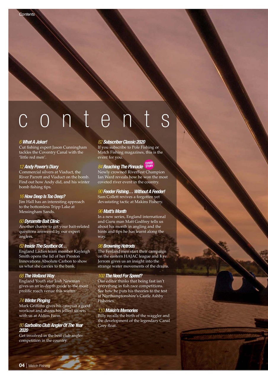 Match Fishing Preview Pages