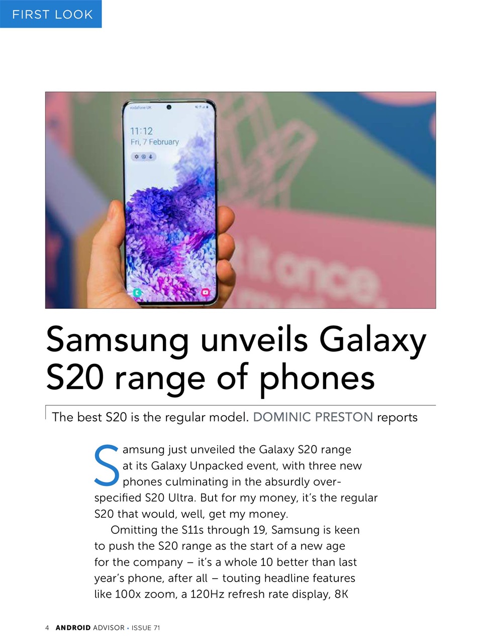 Android Advisor Preview Pages