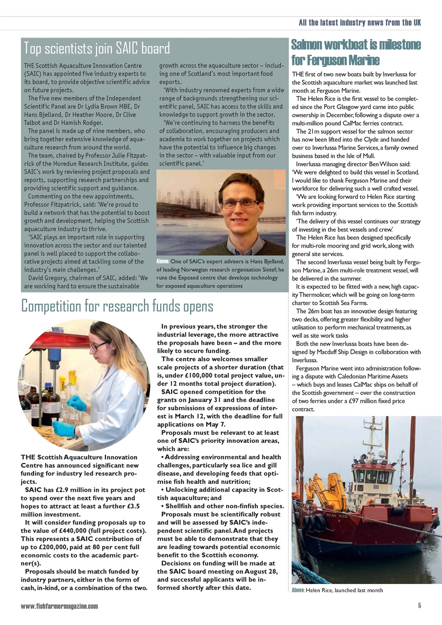 Fish Farmer Magazine Preview Pages